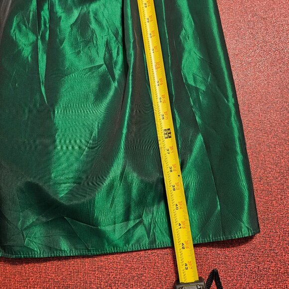 VTG 90s Scott McClintock Green Velvet & Satin Formal Gown L/10 Two Piece Glam - Picture 8 of 11